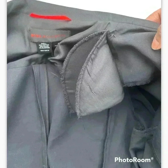 Nina Mclemore Women’s Blazer 8 Open Jacket Black Pockets Career Cotton Stretch - Picture 2 of 4